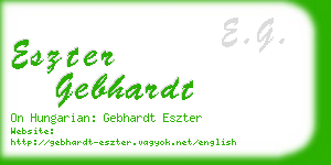 eszter gebhardt business card